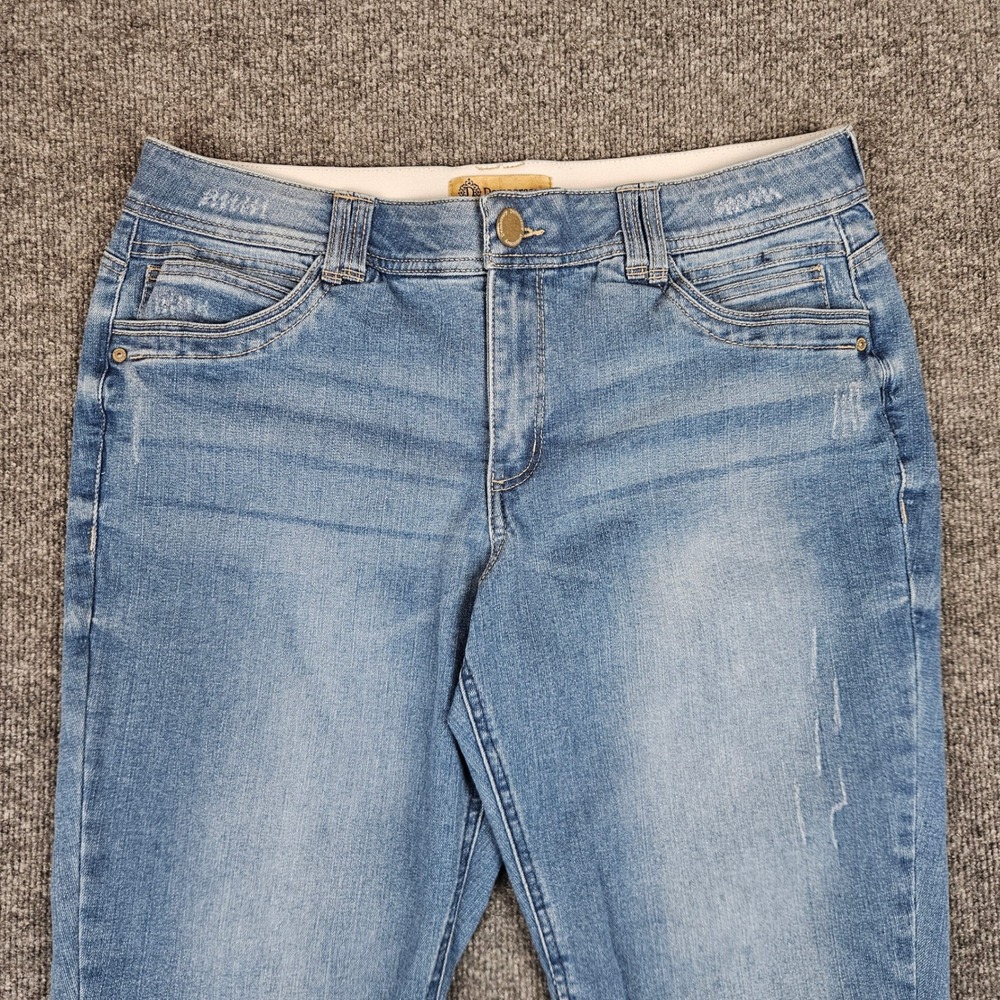 Democracy Ab Technology Skinny Jeans Women 14 Light Wash Stretch Denim High Rise - Picture 9 of 10